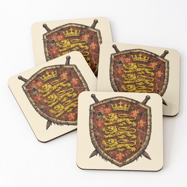 Item preview, Battle‑Scarred Plantagenet Lion Shield designed and sold by radiogalaxy.