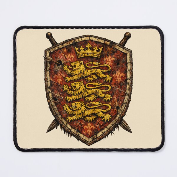 Item preview, Battle‑Scarred Plantagenet Lion Shield designed and sold by radiogalaxy.