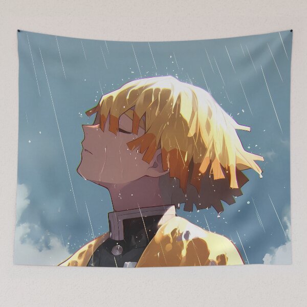 Item preview, Zenitsu Agatsuma Demon Slayer Rain Sky Hopeful Look designed and sold by PMartistStudio.