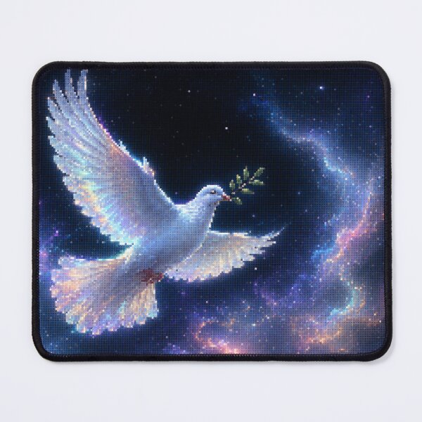 Item preview, Ethereal Dove of Peace in Cosmic Light Geometric Art designed and sold by A-C-G.