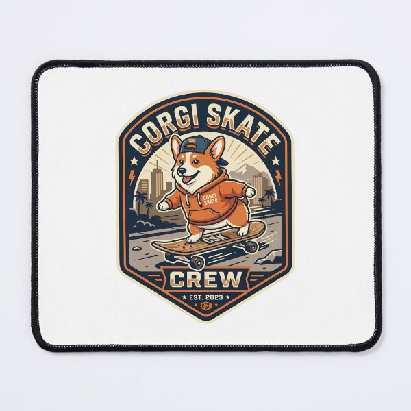 Item preview, Corgi Skate Crew Skateboarder Urban Dog designed and sold by PictoVibe.