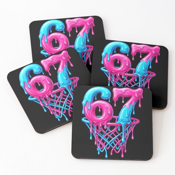 Item preview, Basketball Drip 67 Neon Melting Number Court Style designed and sold by allistermariam.