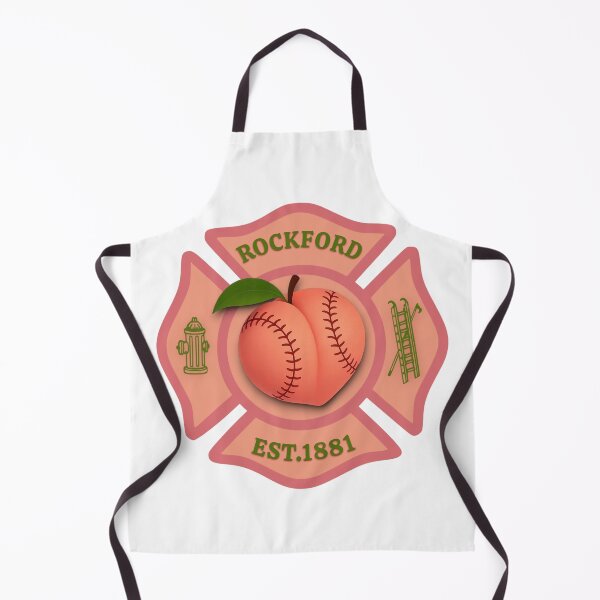 Item preview, Rockford Fire Department X Rockford Peaches Maltese Cross designed and sold by BerlinerKatzen.