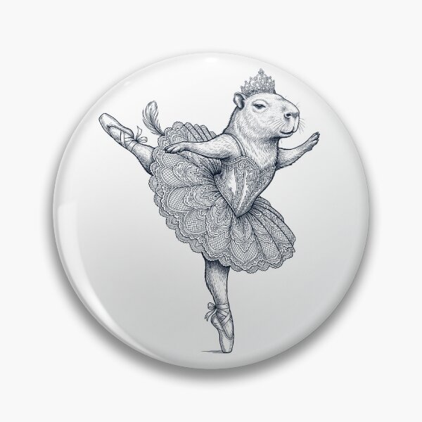 Item preview, Vintage Capybara Ballet Dancer Ballerina Animal Lover designed and sold by dian-rody-crest.
