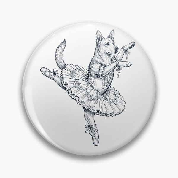 Item preview, Vintage Carolina Dog Ballet Dancer Ballerina Dog Lover designed and sold by dian-rody-crest.