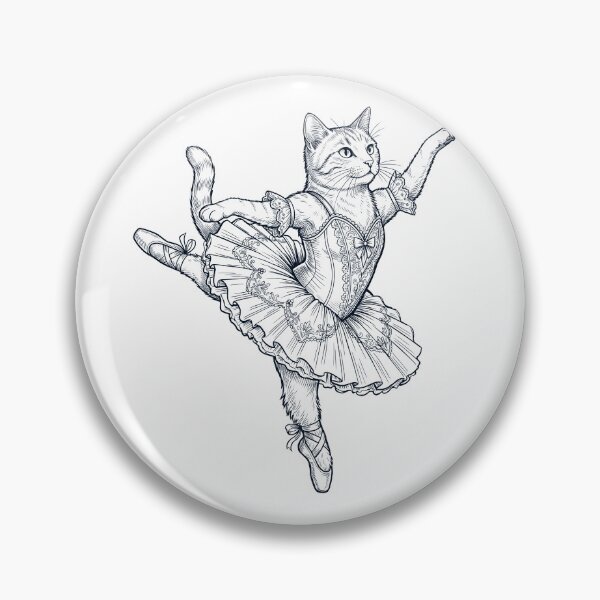 Item preview, Vintage Cat Ballet Dancer Ballerina Animal Lover designed and sold by dian-rody-crest.