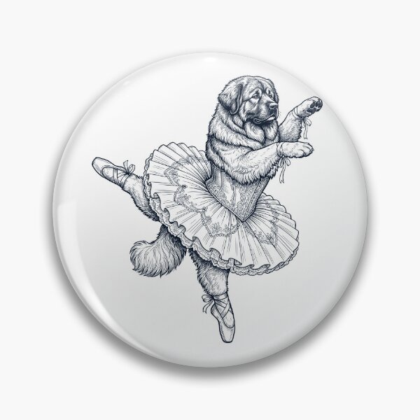 Item preview, Vintage Caucasian Shepherd Dog Ballet Dancer Ballerina Dog Lover designed and sold by dian-rody-crest.