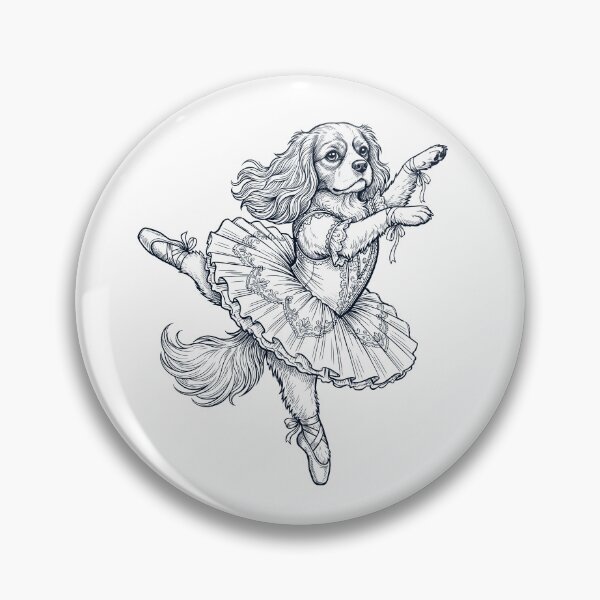 Item preview, Vintage Cavalier King Charles Spaniel Ballet Dancer Ballerina Dog Lover designed and sold by dian-rody-crest.