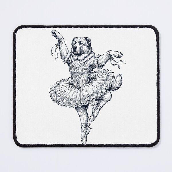 Item preview, Vintage Central Asian Shepherd Dog Ballet Dancer Ballerina Dog Lover designed and sold by dian-rody-crest.