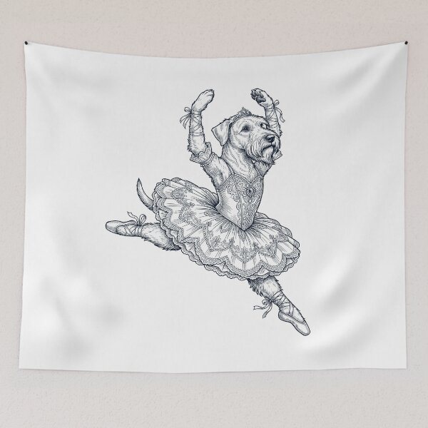 Item preview, Vintage Cesky Terrier Ballet Dancer Ballerina Dog Lover designed and sold by dian-rody-crest.
