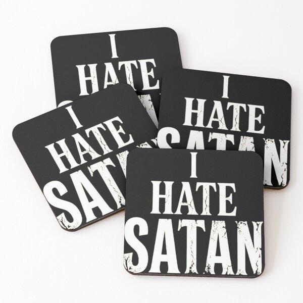 Item preview, I Hate Satan Bold Christian Faith Distressed Typography designed and sold by haitrieuic96.