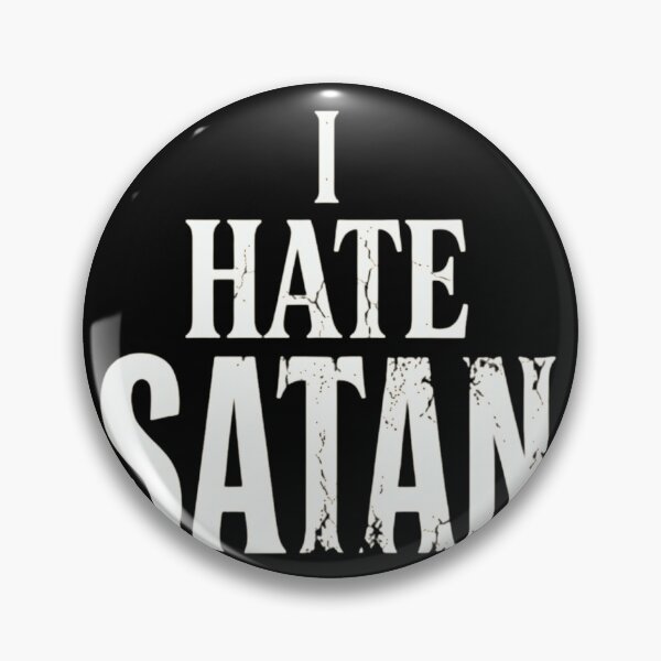 Item preview, I Hate Satan Bold Christian Faith Distressed Typography designed and sold by haitrieuic96.