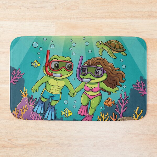 Item preview, Snorkeling coqui frogs  designed and sold by Ivetastic.