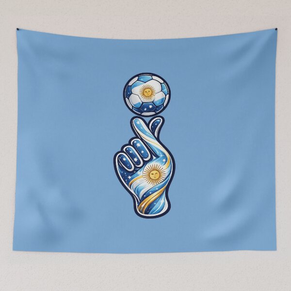 Item preview, Argentina Soccer Hand Art | Argentine Football Fan Gift | World Cup Supporter Design | Argentina Flag Soccer Graphic | Football Lover T-Shirt designed and sold by thesmilngnature.