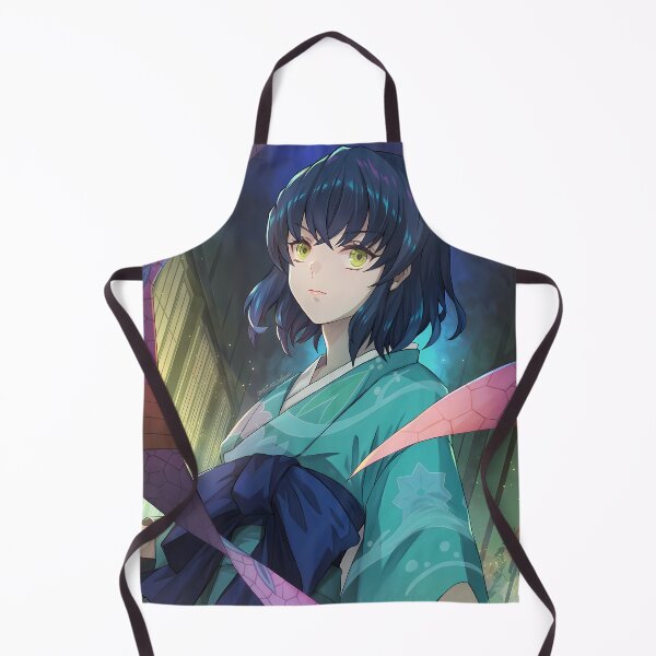 Item preview, Inosuke Hashibira Demon Slayer Teal Night Kimono Portrait designed and sold by PMartistStudio.