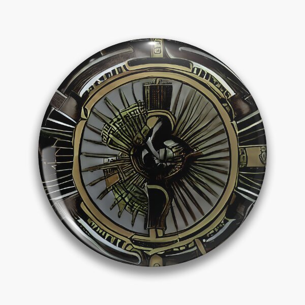 Item preview, Dark Armed Celestial Disc Four Blade Dual Orb Gold Band Yokai Art designed and sold by YugenWorkshop.