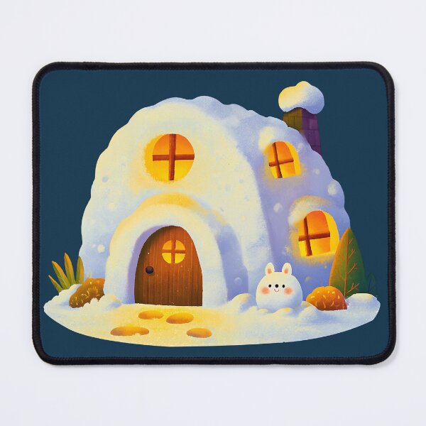 Item preview, Cute Snow Bunny and Warm Igloo Cottage Sticker designed and sold by AMIDATORA.