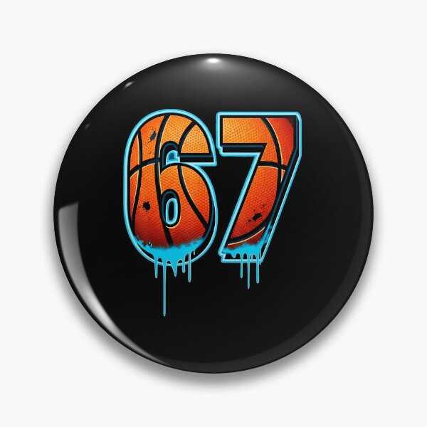 Item preview, 67 Basketball Drip Number With Neon Street Court Style designed and sold by allistermariam.
