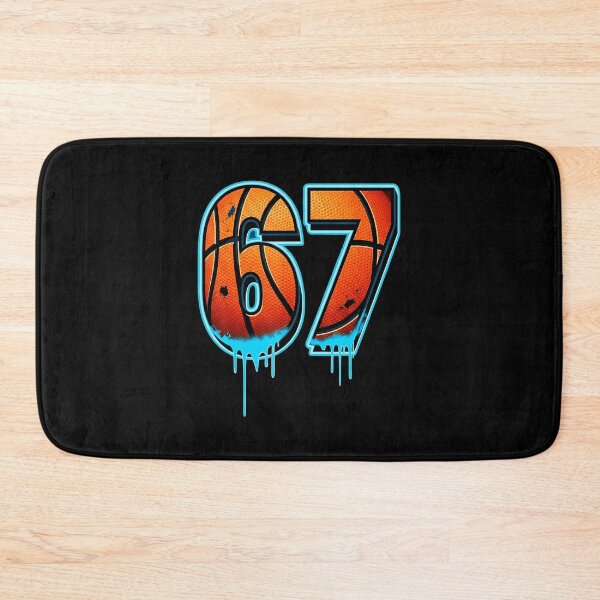 Item preview, 67 Basketball Drip Number With Neon Street Court Style designed and sold by allistermariam.