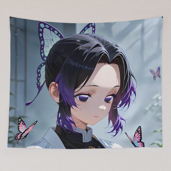 Item preview, Shinobu Kocho Demon Slayer Quiet Butterfly Moment By The Window designed and sold by PMartistStudio.