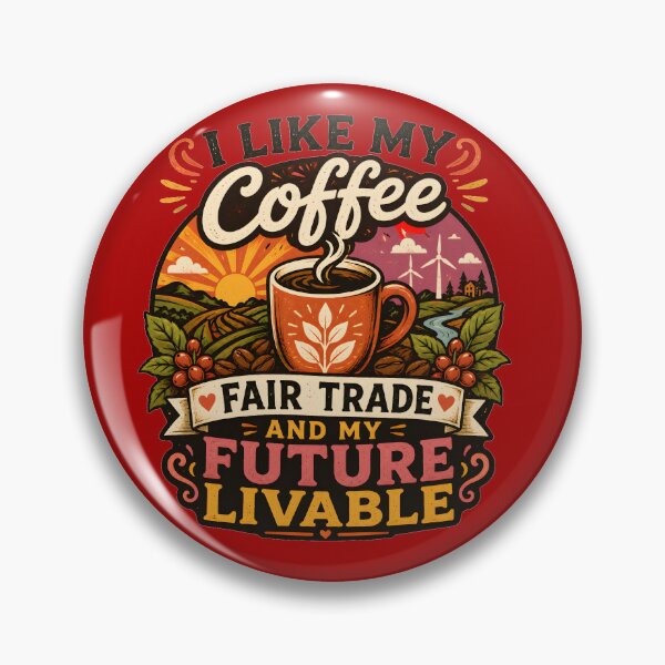 Item preview, I Like My Coffee Fair Trade And My Future Livable designed and sold by Stylishly Eco.