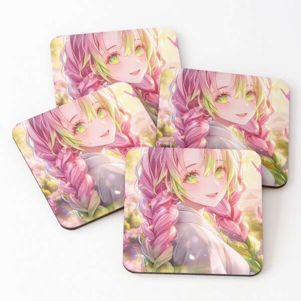 Item preview, Mitsuri Kanroji Demon Slayer Butterfly Glow Dreamy Portrait designed and sold by PMartistStudio.