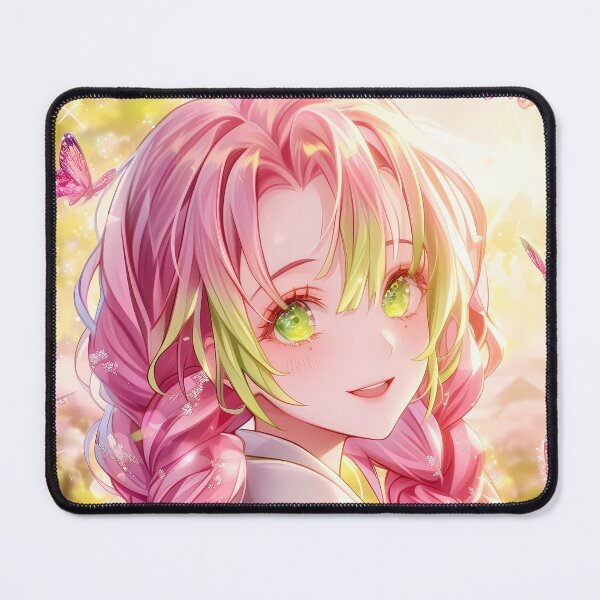 Item preview, Mitsuri Kanroji Demon Slayer Butterfly Glow Dreamy Portrait designed and sold by PMartistStudio.