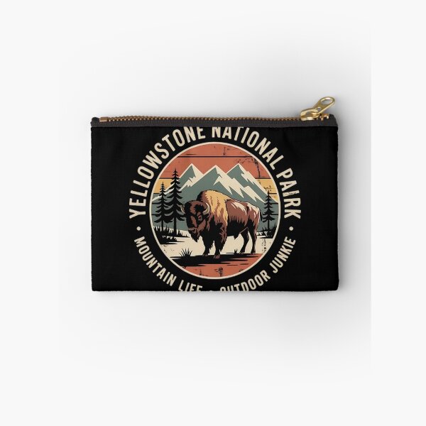 Item preview, Yellowstone National Park Bison – Vintage Mountain Outdoor Adventure designed and sold by Zizo-DR44.