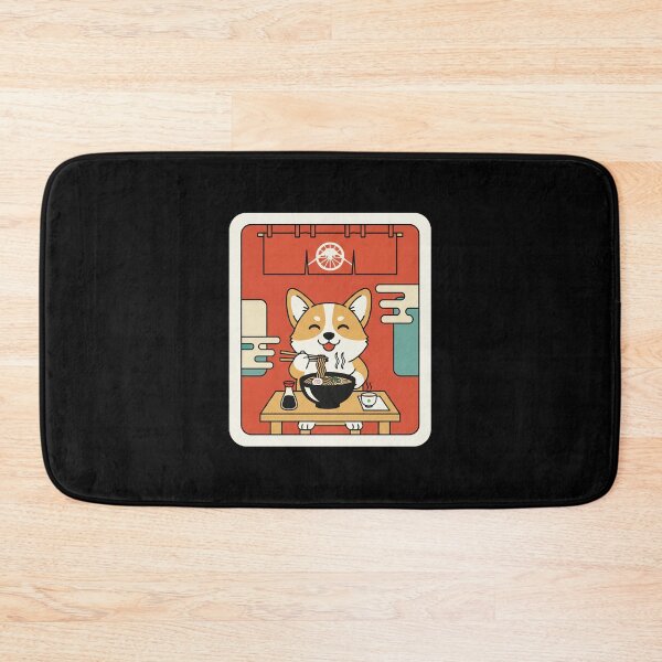 Item preview, Happy Corgi Enjoying Ramen in Cozy Kawaii Noodle Shop designed and sold by JordynLadukeg65.