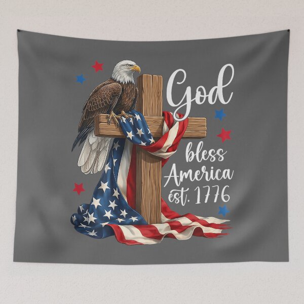 Item preview, God Bless America Bald Eagle USA 250 Patriotic 4th of July designed and sold by KristineLi.