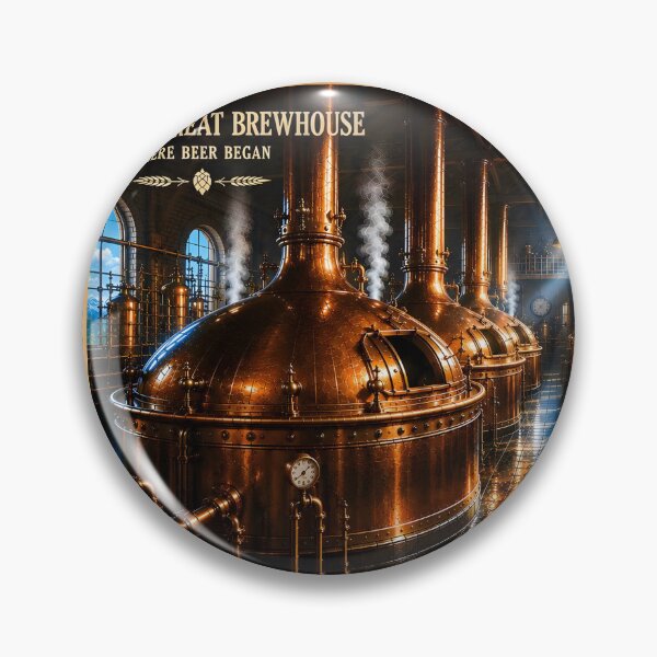 Item preview, Food heritage collection--Vintage Beer Brewhouse Stamp Art Print designed and sold by Easternpantry.