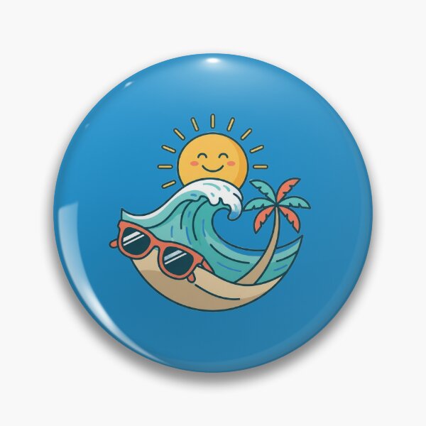 Item preview, Happy Tropical Summer Wave and Smiling Sun designed and sold by NileNova.
