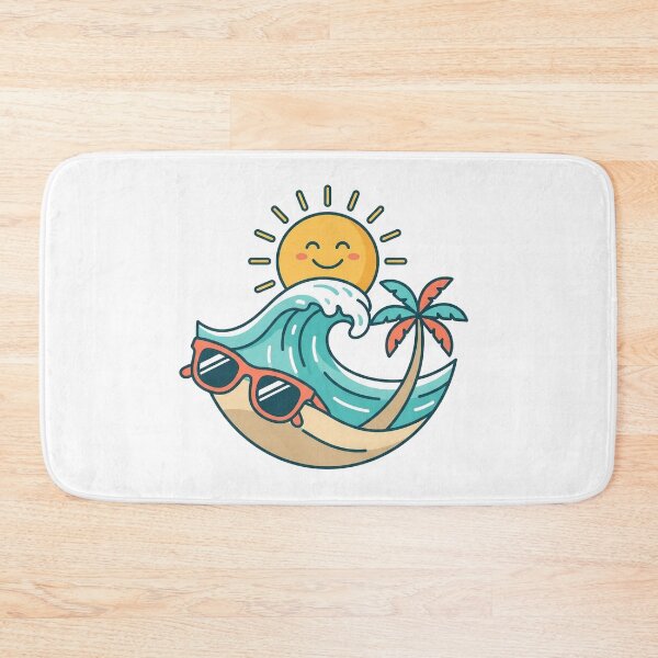 Item preview, Happy Tropical Summer Wave and Smiling Sun designed and sold by NileNova.