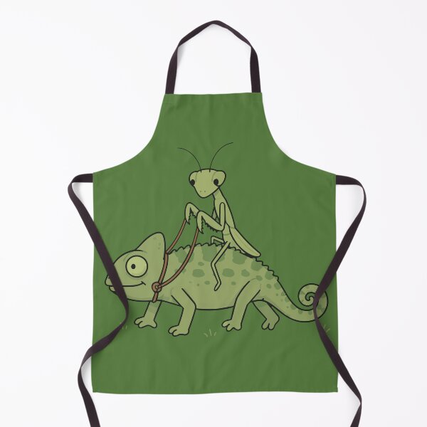 Item preview, Praying Mantis Riding a Chameleon Cute Nature designed and sold by pixiedustpaint.