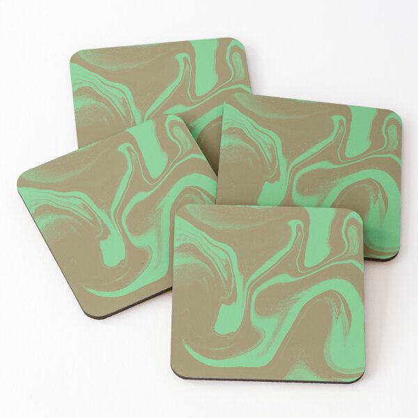 Artikelvorschau, Mint & Sage Fluid Marble: Modernes abstraktes Pastelldesign entworfen und verkauft von CaramelCo.