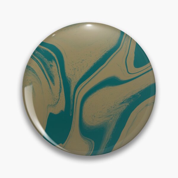 Item preview, Teal & Bronze Ocean Flow: Abstract Liquid Marble Art designed and sold by CaramelCo.