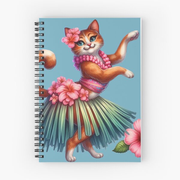 Item preview, Tropical Hibiscus Hula Cat designed and sold by CAutumnTrapp.