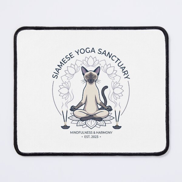 Item preview, Siamese Yoga Sanctuary Meditation Zen Cat designed and sold by PictoVibe.