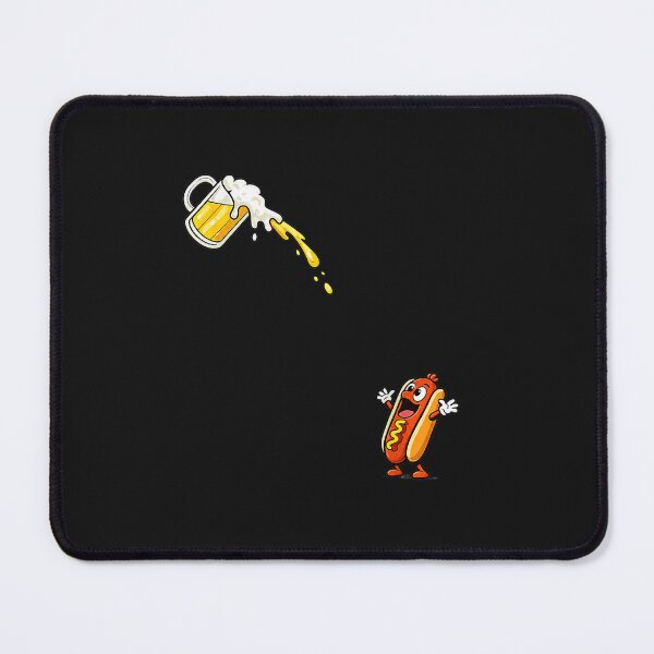 Item preview, Hotdog Beer Chug 4th of July Funny Hotdog Beer Cartoon designed and sold by FrankIsabel.