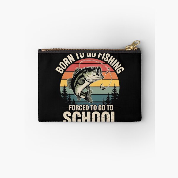 Item preview, Born To Go Fishing Forced To Go To School– Funny Vintage Fishing  designed and sold by Zizo-DR44.