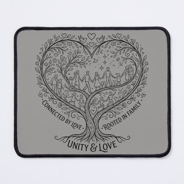 Item preview, Elegant Heart-Shaped Family Tree Line Art designed and sold by Ponsak.