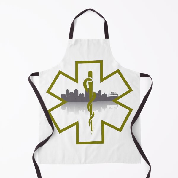 Item preview, City of Rockford Skyline EMS Star of Life (White Background) Design 2 designed and sold by BerlinerKatzen.