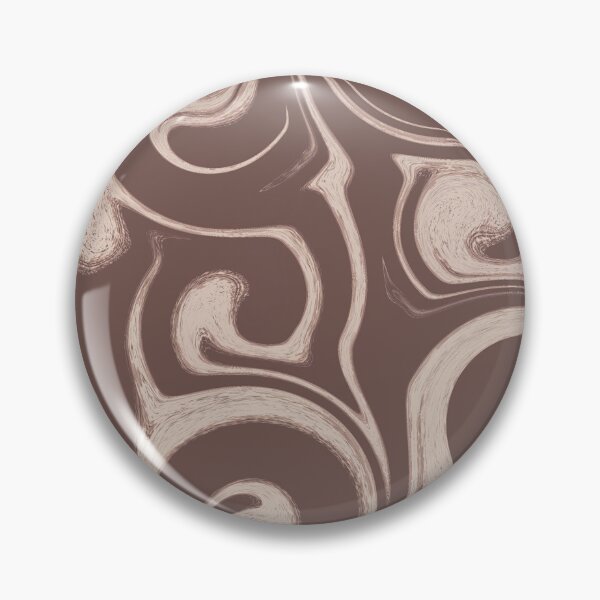 Item preview, Chocolate Brown Liquid Marble and Cream Scrolls Pattern designed and sold by CaramelCo.