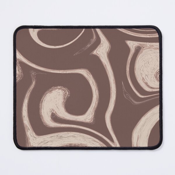 Item preview, Chocolate Brown Liquid Marble and Cream Scrolls Pattern designed and sold by CaramelCo.