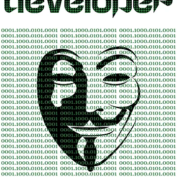 Artwork thumbnail, Retro Hacker Matrix Binary Code Software Developer Tech Gift by ThiagoSDantas
