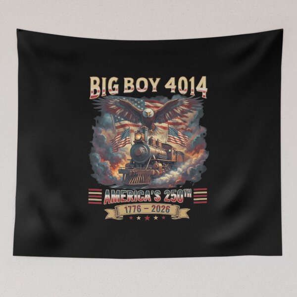 Item preview, big boy 4014 train 4th of july retro us flag vintage designed and sold by thomas-frame.