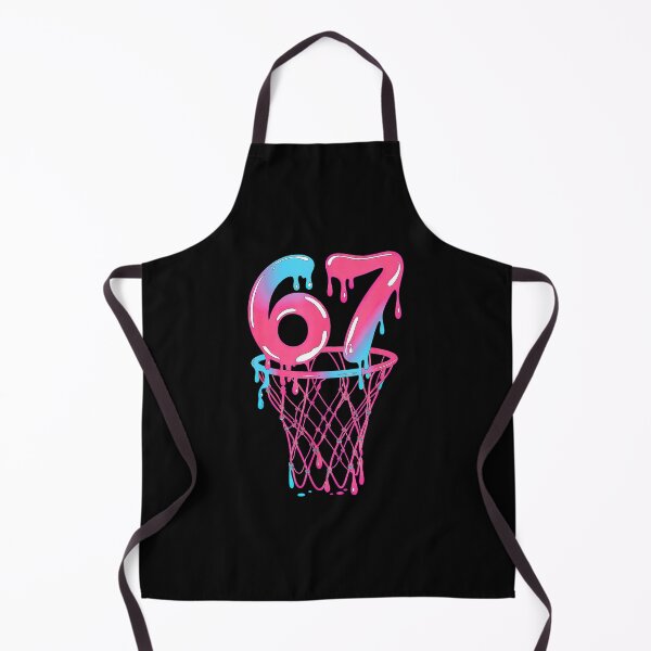 Item preview, 67 Basketball Drip Number with Retro Neon Hoop Style designed and sold by allistermariam.