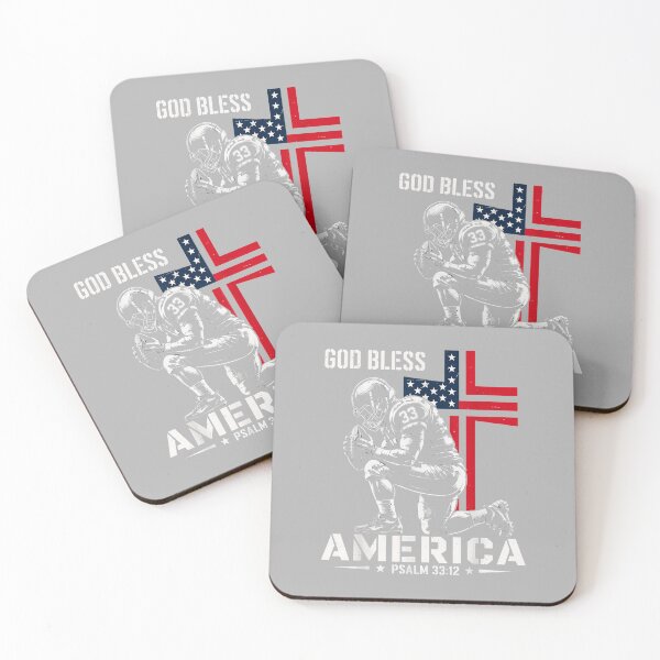 Item preview, Men's God Bless America Patriotic Football Christian Faith designed and sold by ArleneRowe.