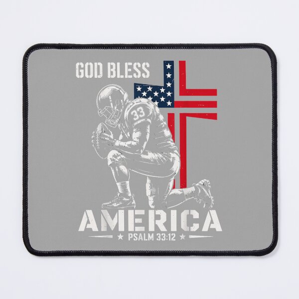 Item preview, Men's God Bless America Patriotic Football Christian Faith designed and sold by ArleneRowe.