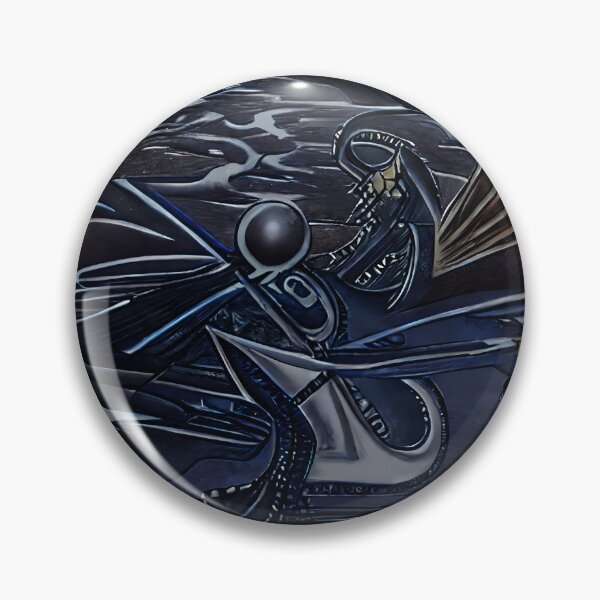 Item preview, Dark Porthole Sea Beast Storm Wave Anchor Hook Fanged Yokai Art designed and sold by YugenWorkshop.